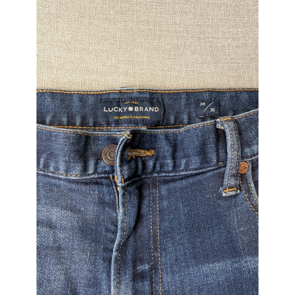 Lucky Brand 121 Heritage Slim Jeans Mens 38x30 Blue Medium Wash Denim 7M12700 - Picture 2 of 15